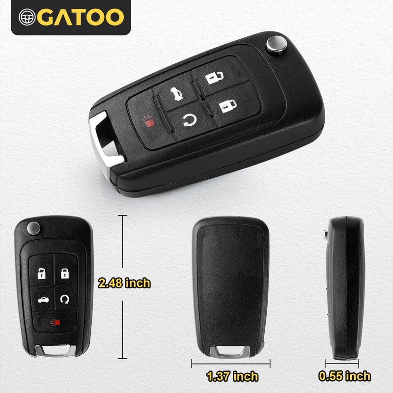 [AUSTRALIA] - OGATOO Flip Key Fob Replacement Keyless Entry Remote Control Fits for Chevy Equinox Camaro Impala Cruze Sonic Malibu/ GMC Terrain/ Buick Lacrosse Regal Verano Encore Allure 2010-2019, OHT01060512 