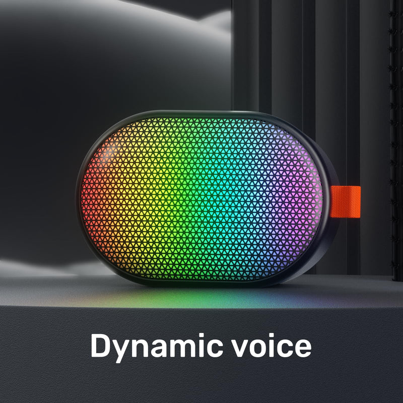 [AUSTRALIA] - ROFALL Bluetooth Speakers Portable, Wireless Speaker with RGB Lights, HD Sound, 5 Watts, Compact Size, Dual Pairing, TWS, Waterproof, Suitable for Mobile Phones, Tablets and Laptops 