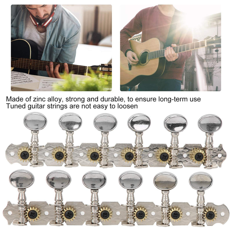 Guitar Tuning Key,Durable 12 String Guitar Metal Tuning Pegs Keys Machine Heads Set Guitar Upgrade Parts