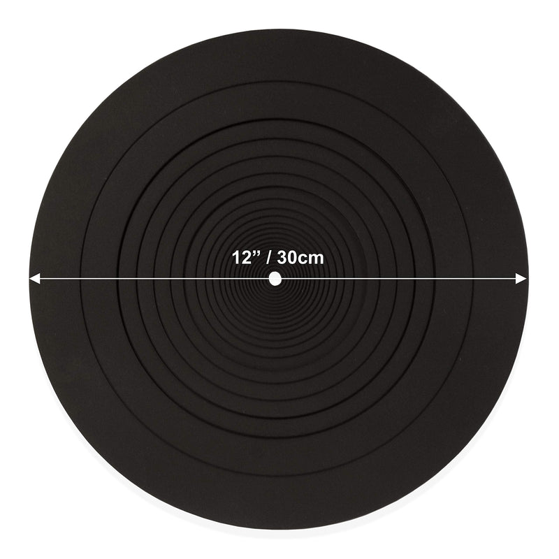 Tamwell Turntable Mat for Audiophile and DJs Slip Mat 12 Inch Silicone Universal Turntable Platter Mat with Antistatic Cloth