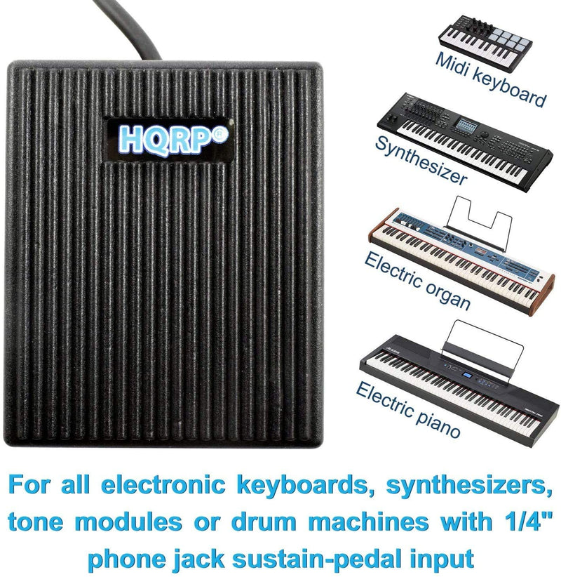 HQRP Foot Switch сompatible with Alesis SR-16 SR-18 Roland CR-1000 Drum Machine DP-2 Damper Sustain Pedal