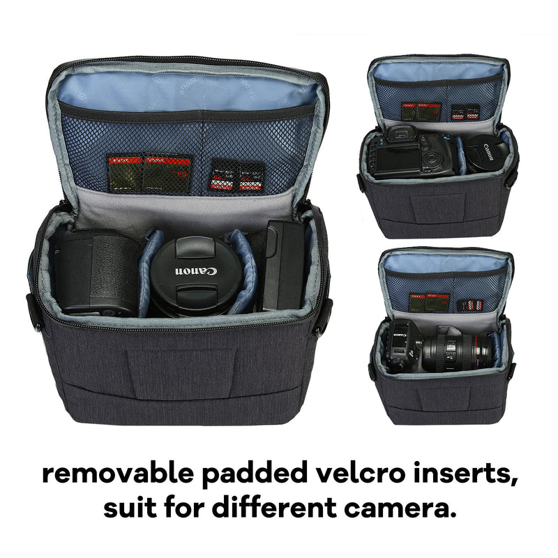 Camera Case Waterproof DSLR Insert Bag for Nikon, Canon,Sony,Olympus,Pentax and etc(Black) Black