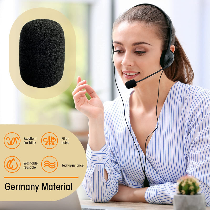 VELKPRO Microphone Windscreen, 10 Pack Mini Foam Mic Covers, High-Density Foam Protection for Small Lapel Lavalier Headset Microphones Shotgun and Condenser Microphones