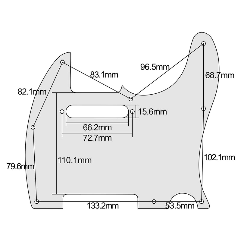 IKN 4Ply White Pearl 8 Hole Tele Pickguard Pick Guard Scratch Plate w/Screws Fit USA/Mexican Fender Standard Telecaster Pickguard Replacement