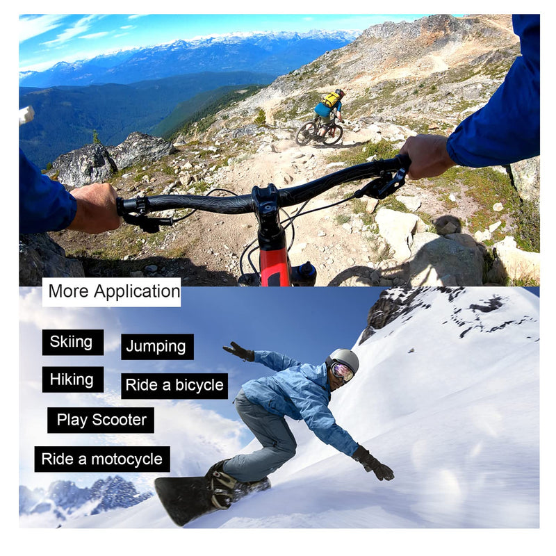 Suptig Chest Mount, Adjustable Chest Strap, Breathable Material Compatible All Gopro, AKASO, DJI osmo and More Action Cameras (Black)