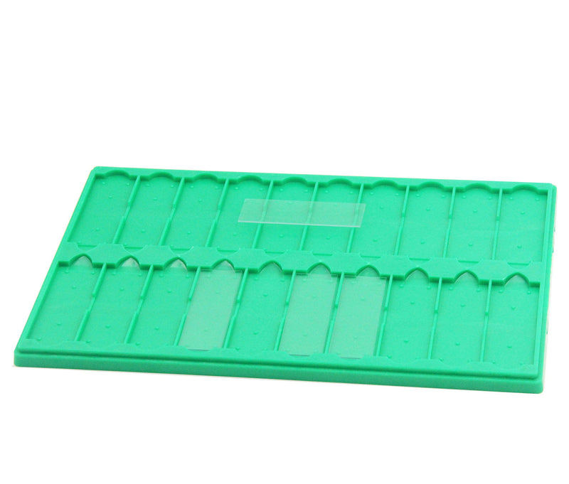 Plastic Microscope Slide Tray; 20 Capacity, Pack of 4