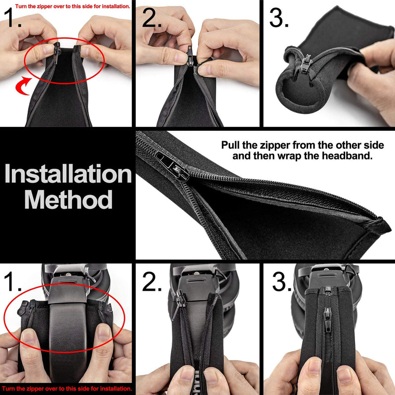 [AUSTRALIA] - LTYIVABHTTW Headphone Headband Cover Compatible with Pro Model Headphone (Black) Black 