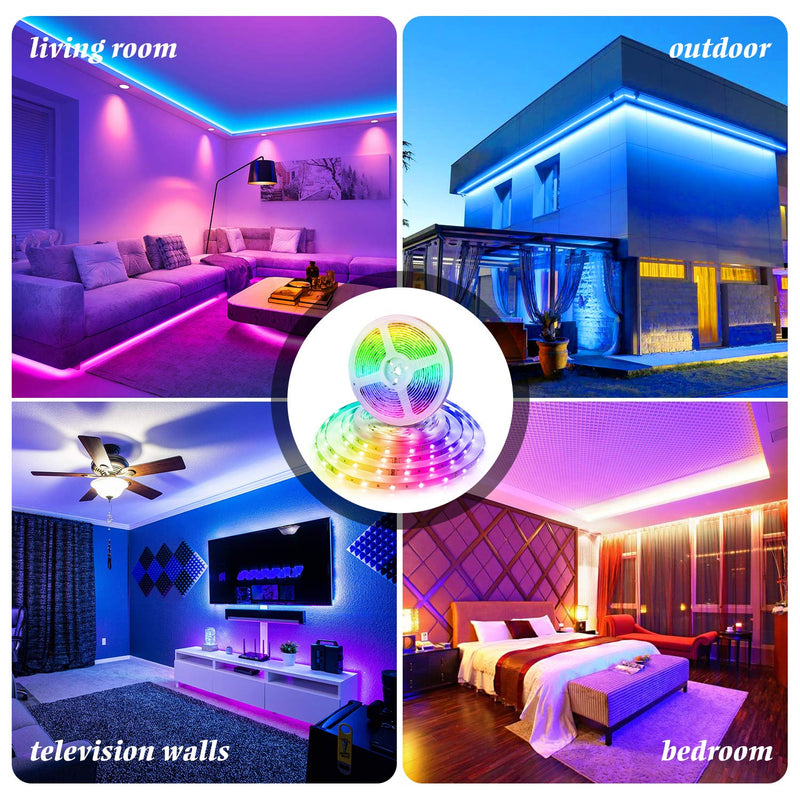 [AUSTRALIA] - Led Strip Lights, BOYKO 32.8ft Music Sync Led Lights for Room APP Controlled Color Changing Lights with 40 Keys IR Remote Control DC12V 5A Power Supply 300 SMD 5050 for Home Festival Party Decoration 