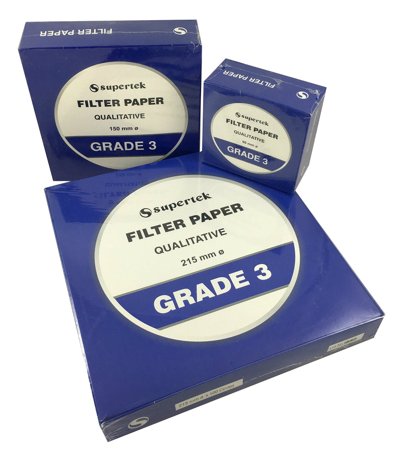 [AUSTRALIA] - Filter Paper, Qualitative, Grade 3, 90 mm (Diameter) Pack of 100 Sheets 