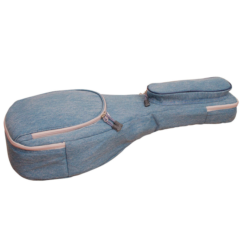 [AUSTRALIA] - MUSIC FIRST Original Design 15mm Thick Padded Vintage & Retro Jeans Cloth/Denim A & F Style (Standard) Mandolin Gig Bag (Soft Case) Soft Mandolin Case Fits for Most of A Mandolin 