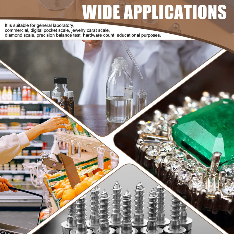 [AUSTRALIA] - Wokape 16Pcs 10 Sizes 10g 20g 50g 100g 200g Precision Steel Scale Calibration Weight Kit Test Weights Kits with Tweezers and Chip Calibration Weights for Digital Balance Scale Laboratory 500g + Chip Calibration Weights Kit 