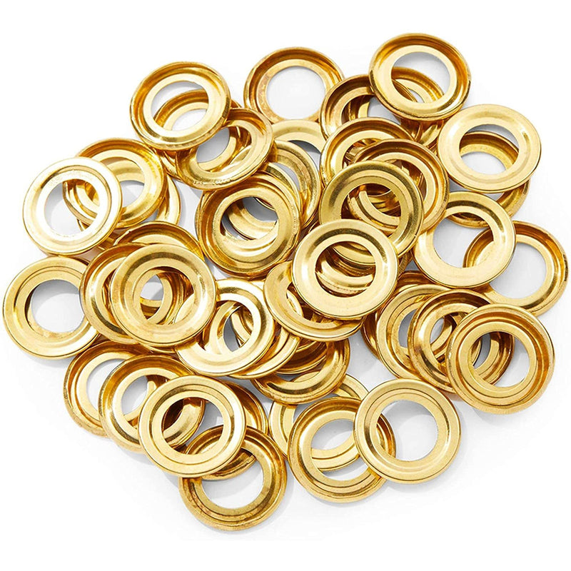 Bright Creations Brass Grommet Eyelet Kit with Washers in Antique Style (0.5 in, 50 Pieces)