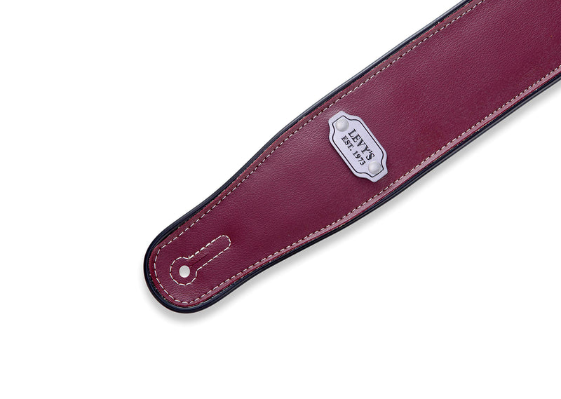 Levy's Leathers 2.75" Vinyl Guitar Strap Reversible Vinyl Design; Burgundy, Seafoam, and Black (M26VP-BRG_SEA) Burgundy, Seafoam, Black