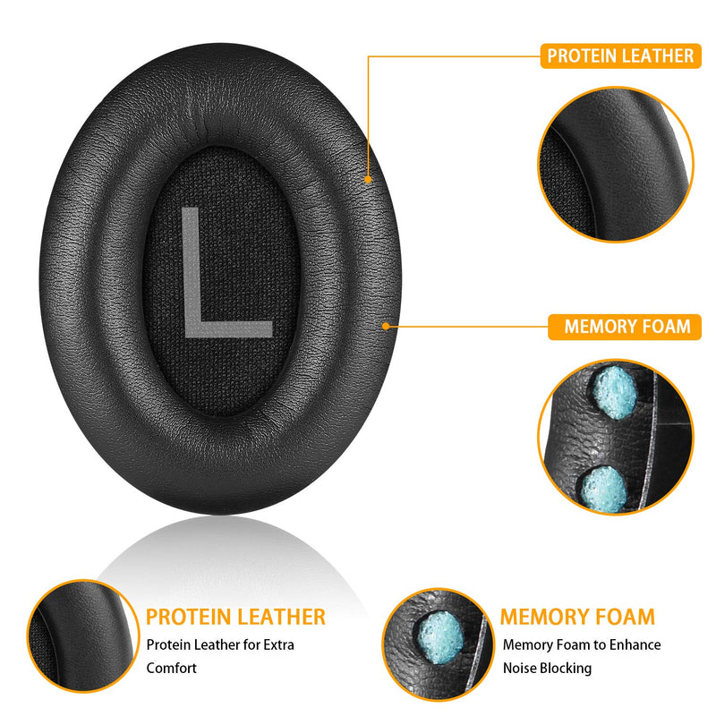 [AUSTRALIA] - Replacement Earpads for Bose 700, JARMOR Memory Foam Ear Cushion Cover for Bose Noise Cancelling Wireless Bluetooth Headphones 700, NC700 ONLY (Black) Black 