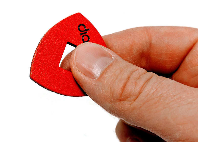 Leather Ukulele Picks with Diamond-Shaped Cutout Hole for Enhanced Grip Never Drop your Pick while Playing also works as a Guitar Pick or Bass Pick Leather 4-Pack