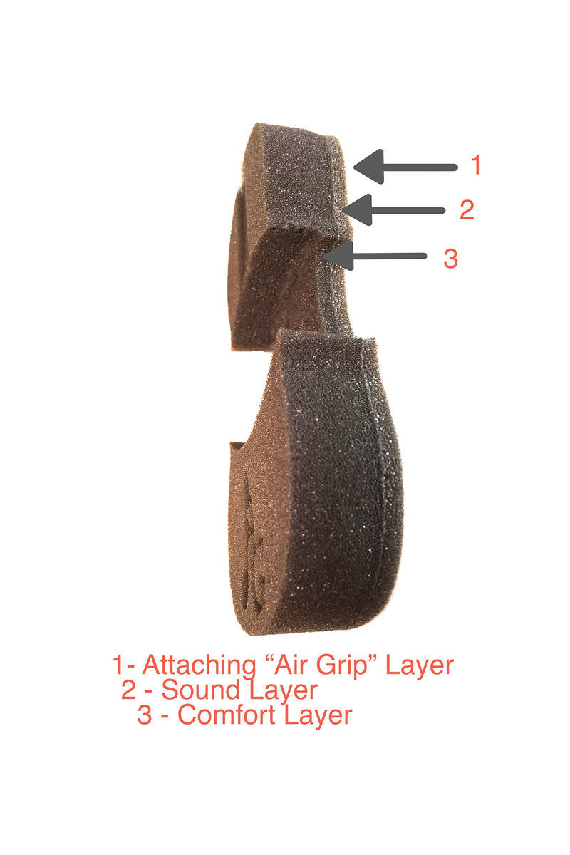 NEW 2020 Model - AcoustaGrip 'PRODIGY CHARCOAL' Violin Shoulder Rest- Fits 1/8, 1/4 and 1/2 Size Violins and Violas