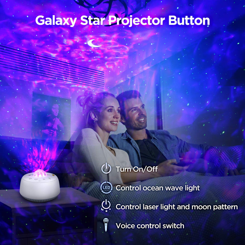 SOAIY Galaxy Projector, Star Night Light Projector Starlight Ocean Wave Starry Projectors for Kids Adults Bedroom Party Home Ceiling, Working with App Alexa Google Assistant-WiFi 16 Million Colors
