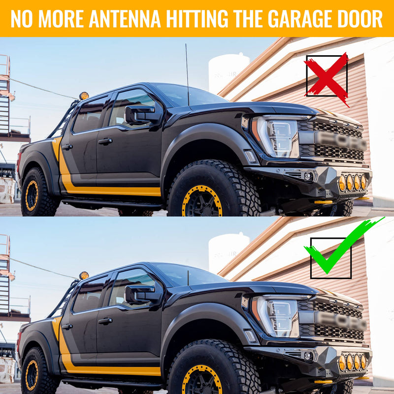 [AUSTRALIA] - KSaAuto Short Antenna for 2009-2023 Ford F150 2017-2023 Ford F250, Car Antenna Replacement for FM AM Reception, Flexible Rubber Antenna, Ford F150 Dodge Ram 1500 Accessories 6 3/4 Inch 