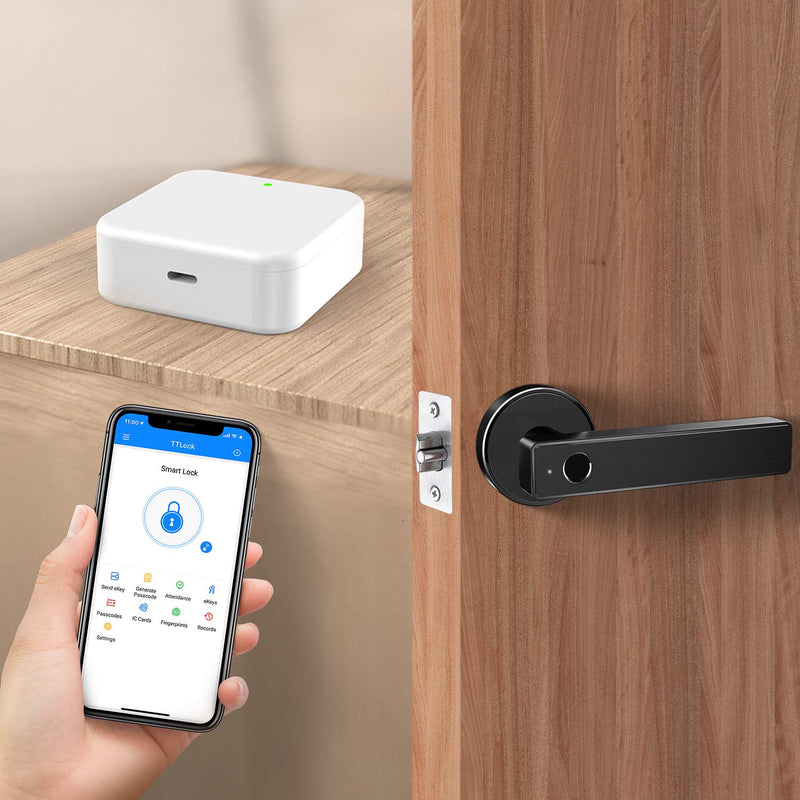 Wi-Fi Gateway Remotely Control Bluetooth Smart Door Lock with TT Lock App , Gateway Smart Hub Work with Alexa Voice Control ,Electronic Lock Assemblies by Nyboer