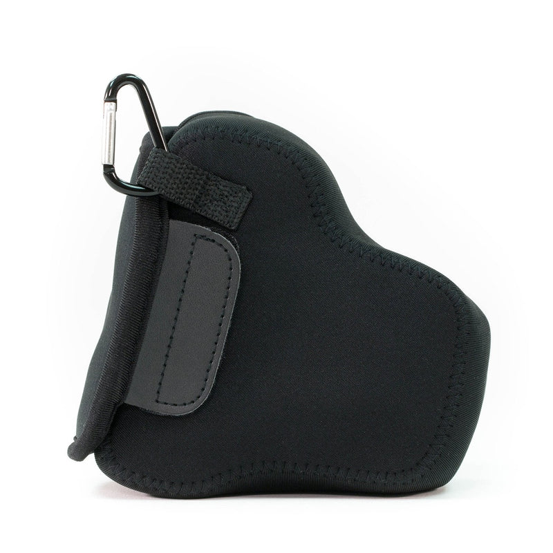 MegaGear ''Ultra Light'' Neoprene Camera Case Bag with Carabiner for Sony Cyber-shot DSC-RX10, Sony Cyber-shot DSC-RX10 II (Black) Black