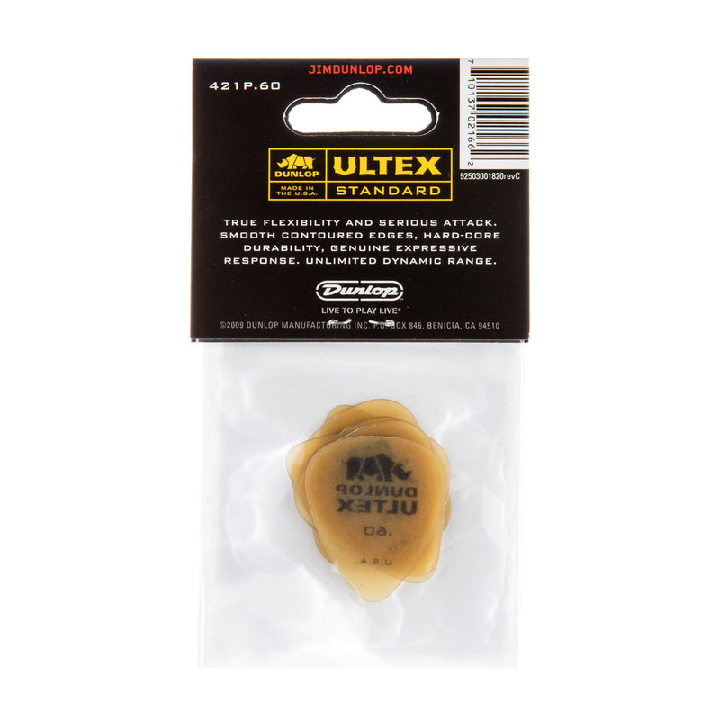 Dunlop 421P.60 Ultex Standard, .60mm, 6/Player's Pack