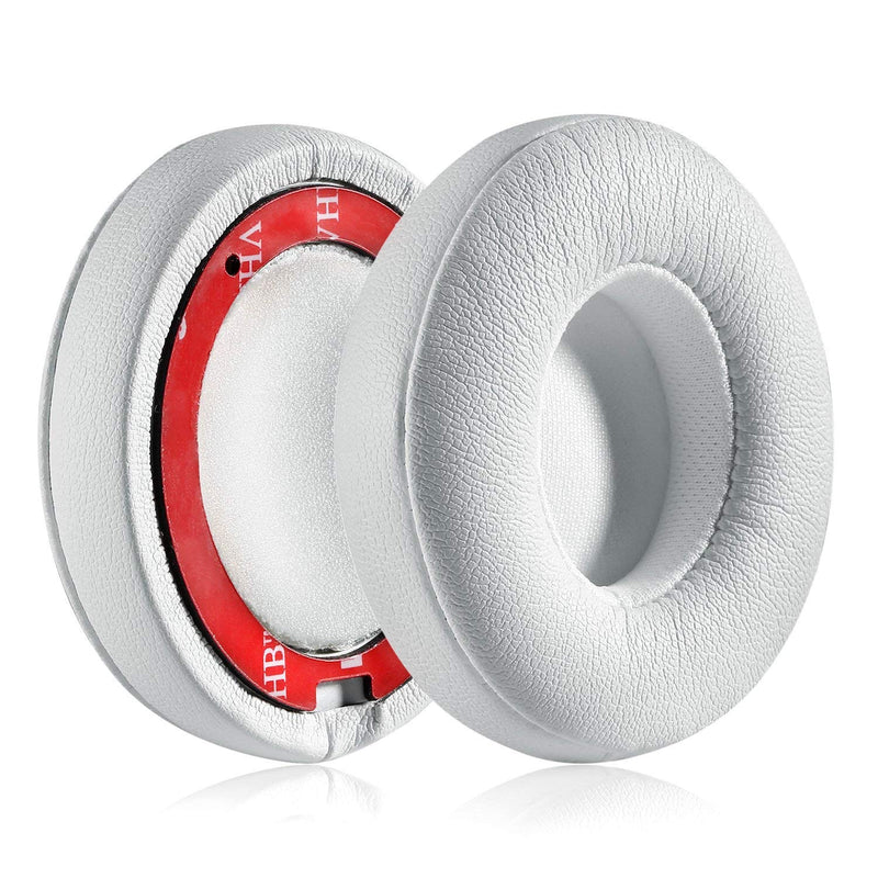 [AUSTRALIA] - Replacement Earpad Cover, Ear Cushion Pads Compatible with Solo 2.0 3.0 Wireless Headphones by Dr. Dre 1 Pair (White) White 