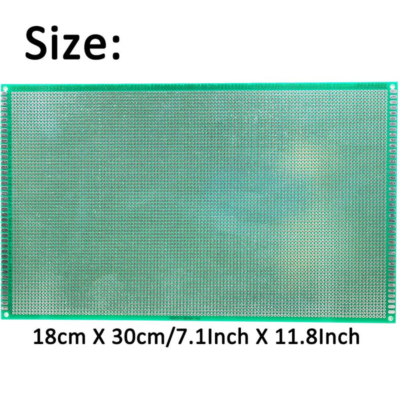 YUNGUI 18cm X 30cm Solderable Prototype PCB Board, Universal Printed Circuit Protoboard for Arduino/Soldering DIY Electronics 18 X30 CM