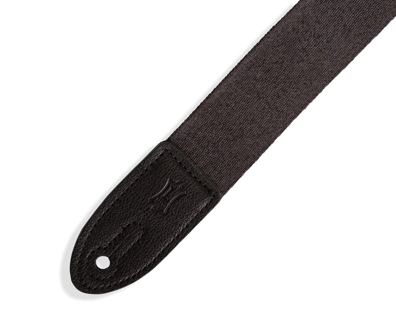 Levy's Leathers 1.5" Wide Guitar Strap for Kids (MPJR-BLK) Black