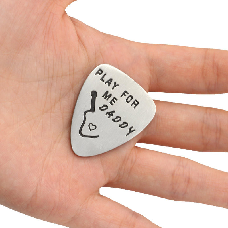 Fathers Guitar Pick Inspirational Gifts For Dad Papa Pendants Fathers Day Play For Me Daddy