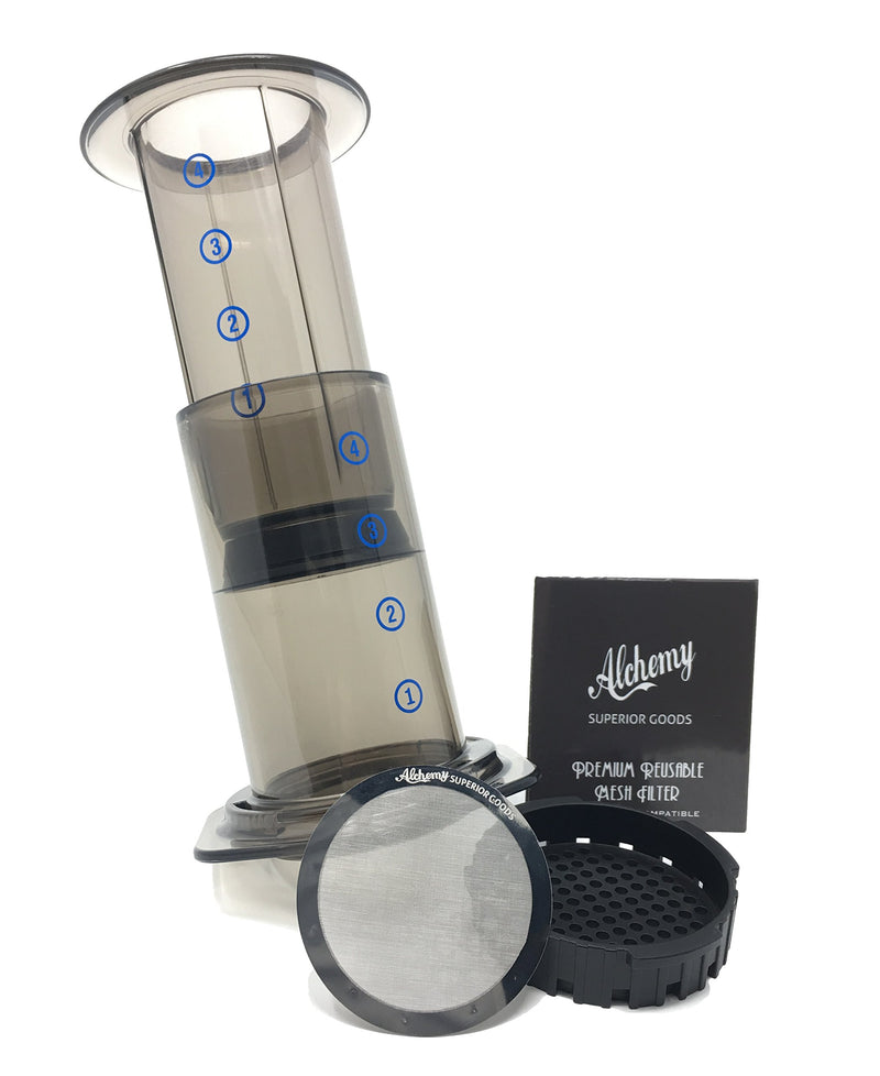 [AUSTRALIA] - Stainless Steel Mesh Filters - (Pack of 2) Premium Filter Washable & Reusable Micro-Filters - Compatible with AeroPress Coffee Maker Pack of 2 Filters 
