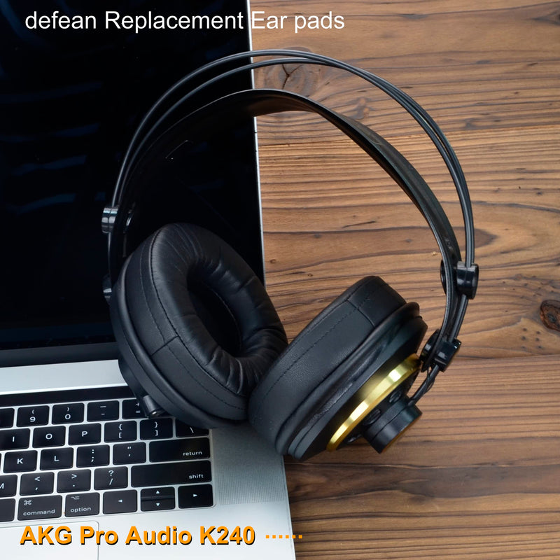 [AUSTRALIA] - K240 Ear Pads defean Replacement Ear Cushion Earpads Pillow Cover Compatible with AKG K240 K550 K551 K553 K241 K241 K272 Headset,Softer Leather,High-Density Noise Cancelling Foam, Added Thickness 