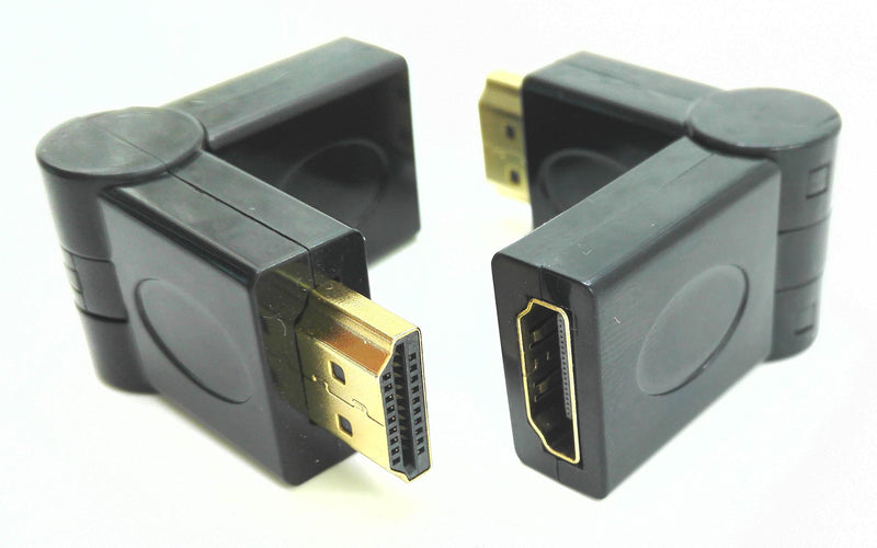 [AUSTRALIA] - zdyCGTime Rotating and Swivel Twist HDMI Type A Male to Type A Female 360 Degree Rotation Angle Extension Adapter Convertor (90-270 Degree) 