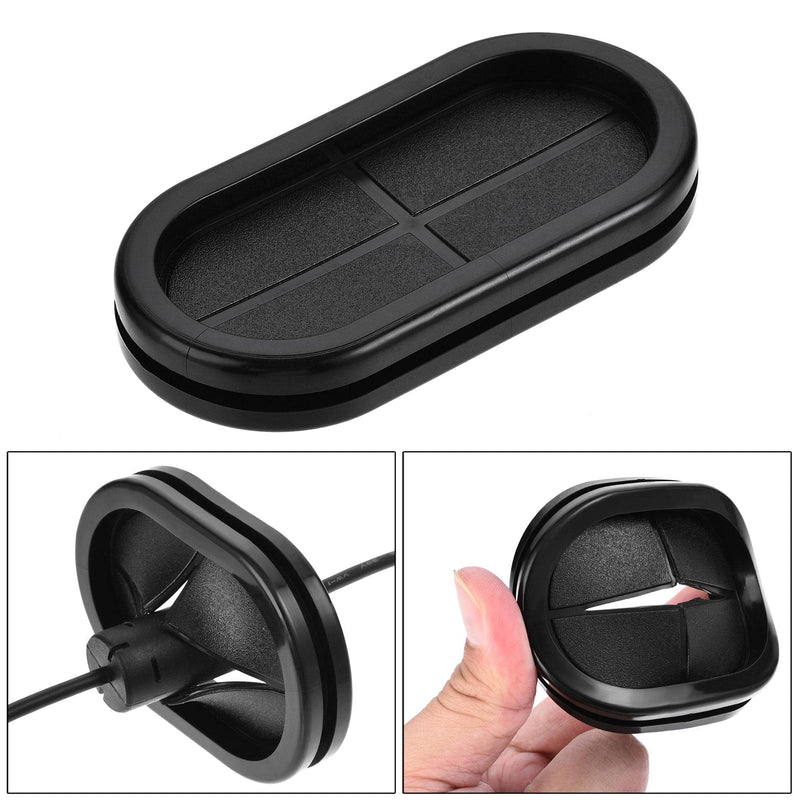 uxcell Rubber Grommet Oval Double-Sided Mount Size 85 x 38 mm for Wire Protection 4pcs 17