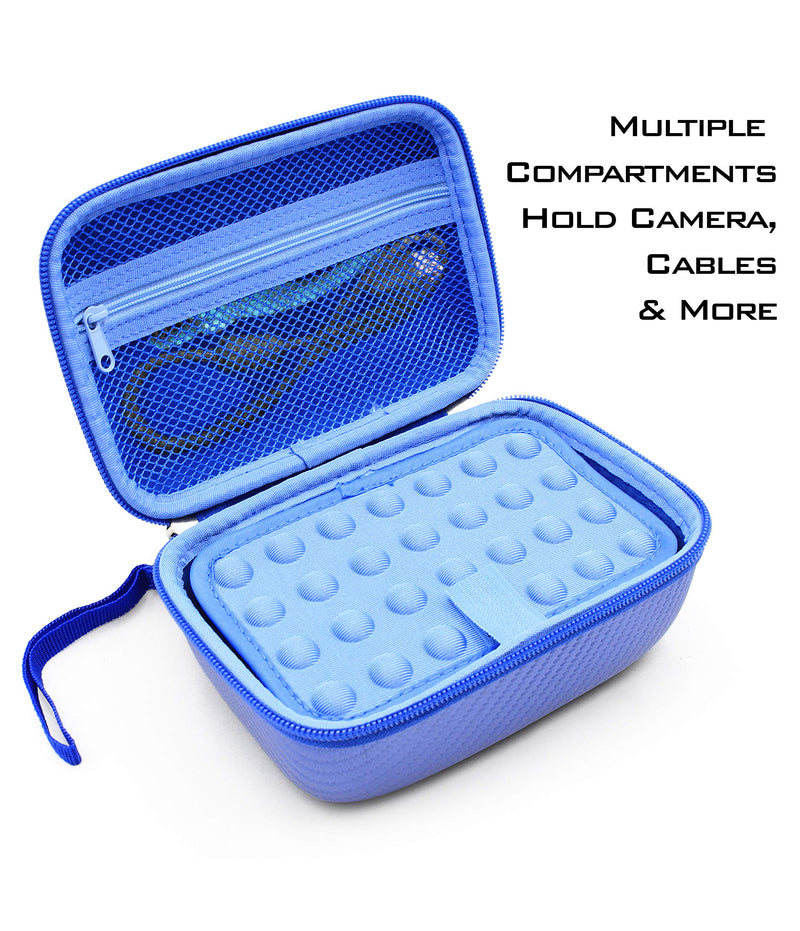 CASEMATIX Blue Camera Case Compatible with Kidizoom Camera Pix Plus , Dragon Touch Instant Print Camera and Camera Toy Accessories - Includes Case Only