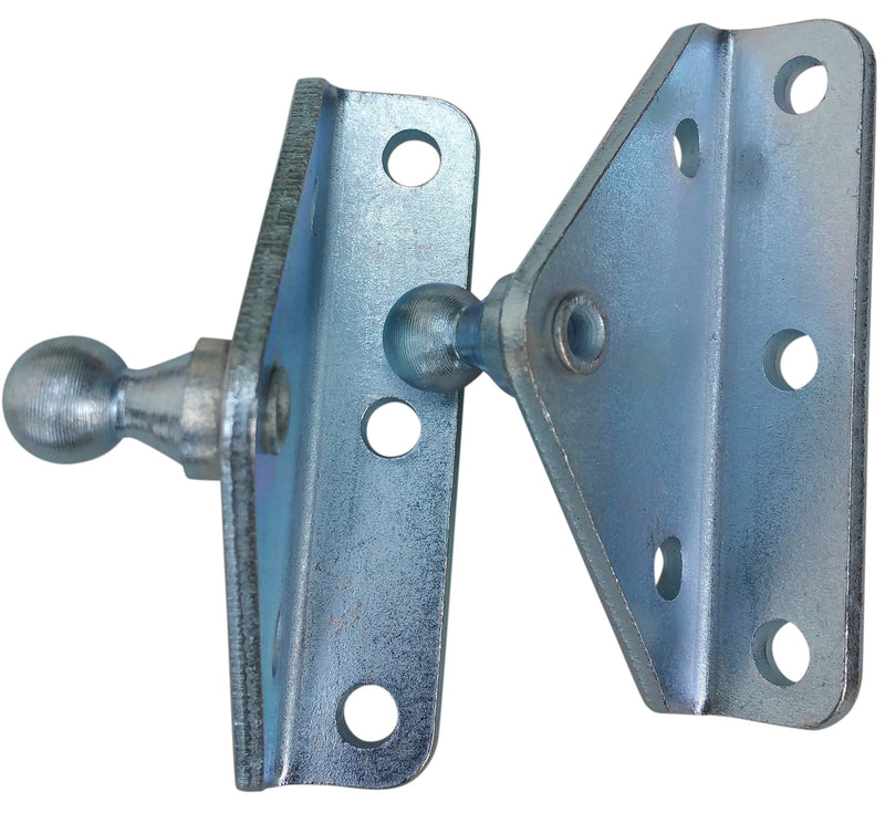Angled Lift Support Bracket Outside Mount - Zinc Plated 10 Gauge Steel - 10mm Ball Stud - Gas Shock Mounting - Lid Strut Prop Spring Mount 2 Small Outside Mount