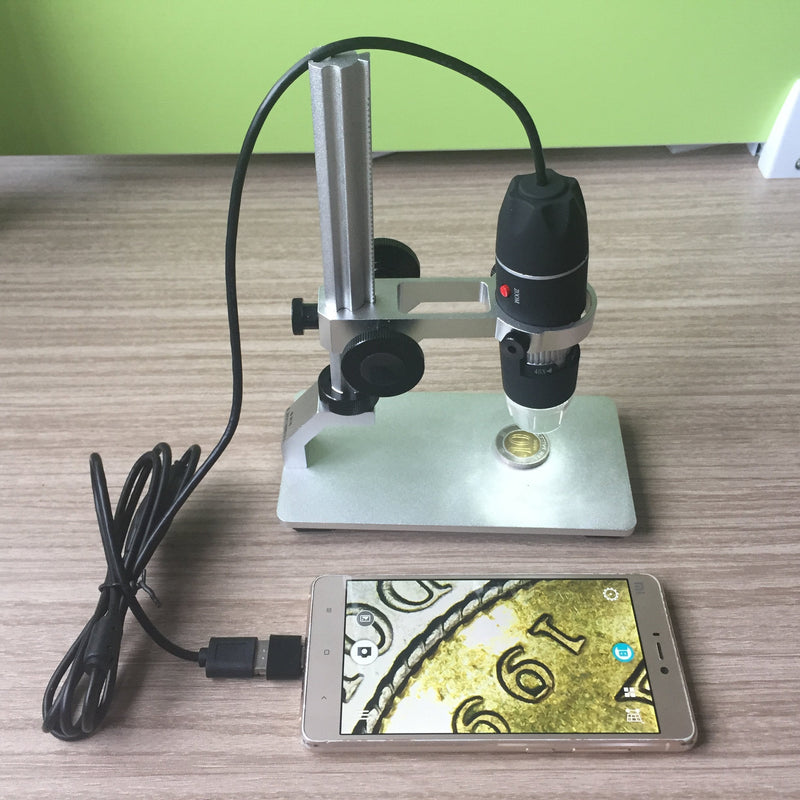 Jiusion Aluminium Alloy Universal Adjustable Professional Base Stand Holder Desktop Support Bracket for Max 1.4" in Diameter USB Digital Microscope Endoscope Magnifier Loupe Camera (Aluminium Alloy)