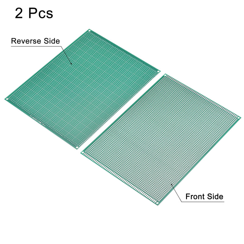 MECCANIXITY PCB Board Single Sided Printed Circuit Prototyping Boards Plated Through Holes for DIY Soldering Electronic Projects, 150mmx200mm, Pack of 2