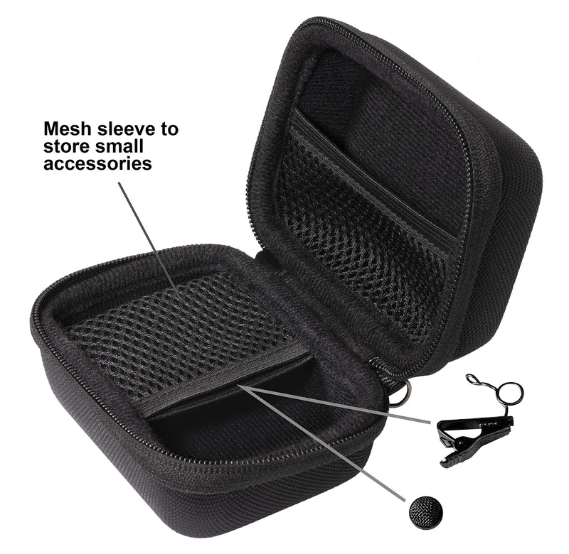 getgear Case for Tscam DR-10L Digital Audio Recorder, mesh Pocket for Lavalier Mic and SD Cards, Comes with Carabiner for Easy Carrying