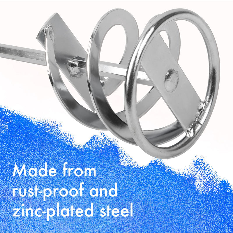 [2 Pack] Paint Mixer for Drill - Extra Long Rust Proof Drill Mixer - Paint Stirrer Drill Attachment for Even Consistency - Easy Cleaning Drill Paddle - Paint Stirrers - Paint Mixer for Drill 5 Gallon