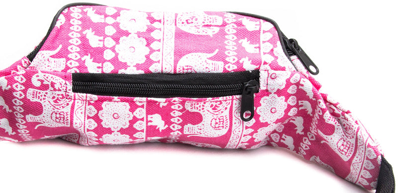 Unisex Ragstock Fanny Pack (Pink Elephant) Pink Elephant