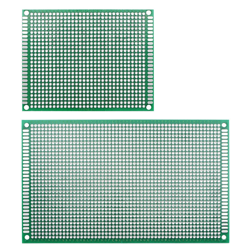 uxcell Double-Sided PCB Board Printed Circuit Boards Kit (2 Sizes - 7x9 9x15) Prototyping Board for DIY Soldering Electronic Projects Practice Test Circuit 4pcs