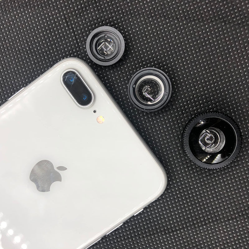 Phone Camera fisheye Lens, 0.63X Wide Angle Lens&Macro Lens for iPhone, 3 in 1 Universal Clip Lens for Cell Phone, Camera Lens Kit for iPad Pixel Samsung Android and Most Smartphones.