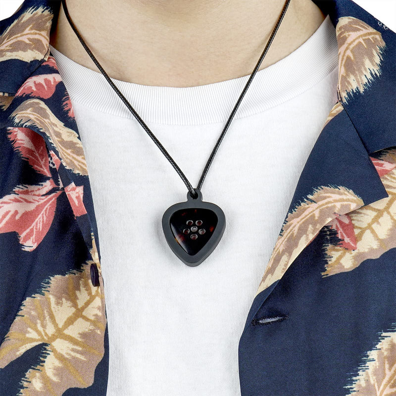 Musiin Necklace Silicone Guitar Pick Holder Double-Sided Universal Pick Thickness (Standard)