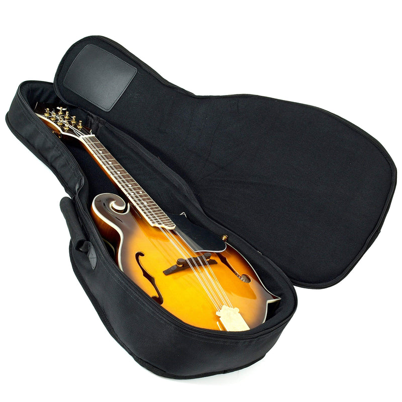 Hola! Heavy Duty A & F Style Mandolin Gig Bag (Soft Case) with 15mm Padding, Black