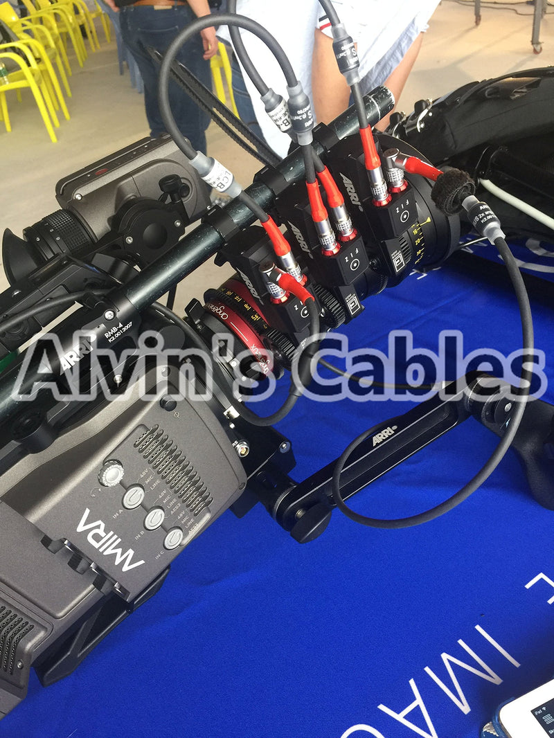 Alvin's Cables 4 Pin Male to 4pin Male Cable for Arri LBUS FIZ MDR Wireless Focus Right Angle to Straight