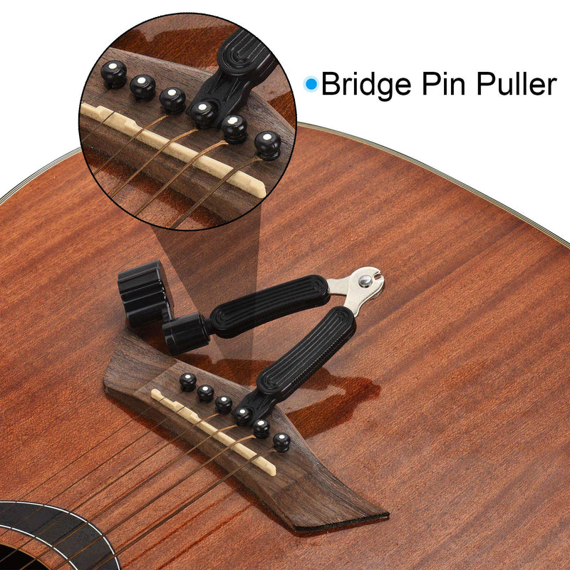 Guitar String Winder Cutter and Bridge Pin Puller, Guitar Repair Tool Functional 3 in 1 (with 24 picks) with 24 picks