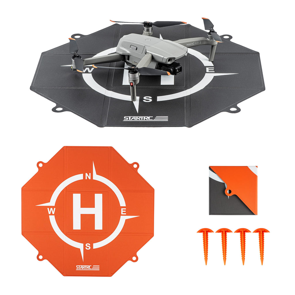 STARTRC Drone Landing Pad, Double-Sided Colors Waterproof 20 inch Helipad for DJI Mavic Air 2, Air 2S,Mavic 3,Mavic 2 Pro/Zoom, FPV Drone, All RC Drone Accessories