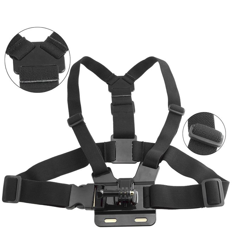 CamKix Chest Mount Harness Compatible with Hero 8 Black, 7, 6, 5, Black, Session, Hero 4, Session, Black, Silver, Hero+ LCD, 3+, 3, 2, 1, DJI Osmo Action – Fully Adjustable Chest Strap