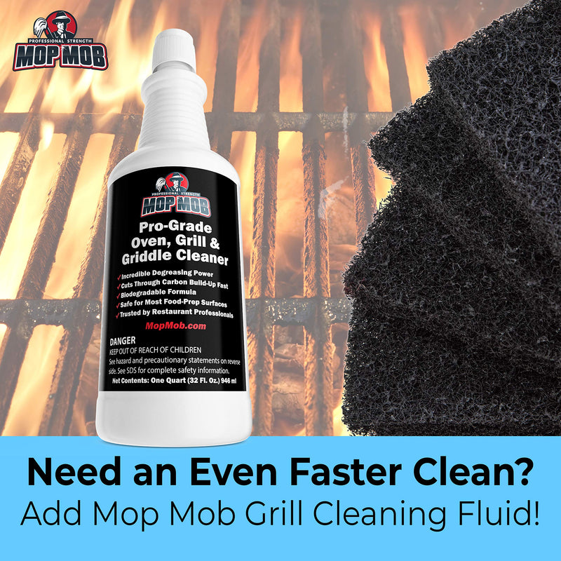 Restaurant-Grade Griddle Cleaning Pads 5 Pack. Use on Metal Grills, Cast Iron Cooktops & Stainless Steel Flat Tops. Quickly Cleans & Scours Baked-On Grease & Carbon. Heavy Duty, 4x6 Grit Scouring Pads