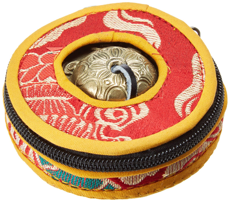 Tibetan Tingsha Cymbals ~2.75 inches-"Om Mane Padme Hum" Symbols Embossed~Hand Tuned Meditation Tibetan Bell ~ Traditional Percussion Instrument for folk devotional music~Handmade in Nepal